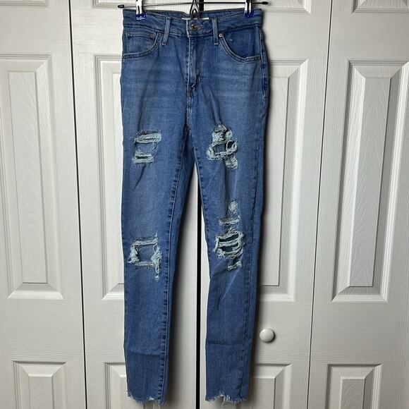 Levi’s 721 High Rise Skinny Jeans Blue 25 - Picture 1 of 10